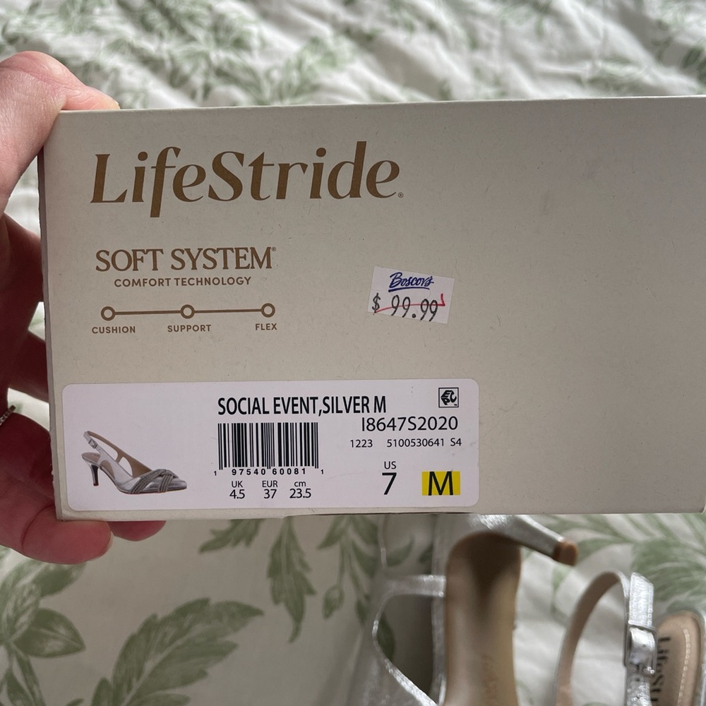 Life Stride Metallic Slingback Heels - Picture 6 of 6